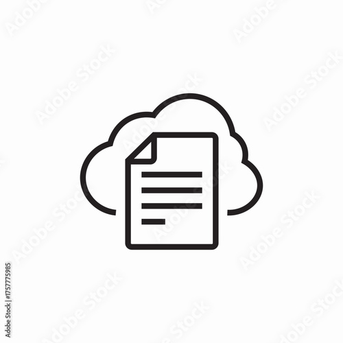 cloud file icon sign vector