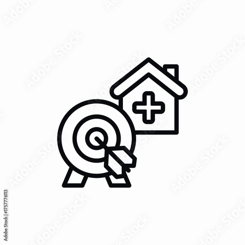 house target icon sign vector
