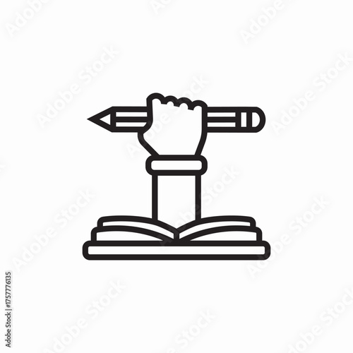 knowledge power icon sign vector