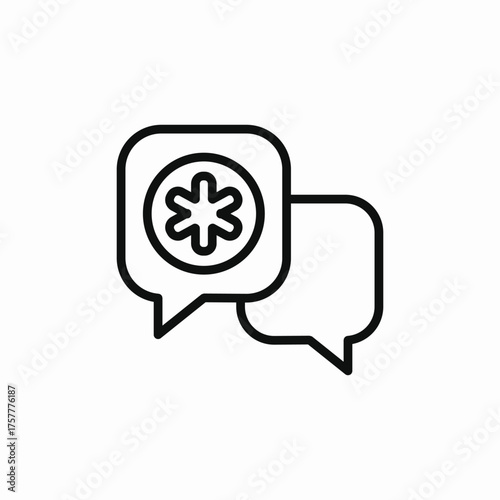 medicine talk icon sign vector
