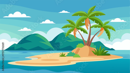 A remote island paradise where the only sounds are the gentle waves lapping against the shore and the rustle of palm fronds.