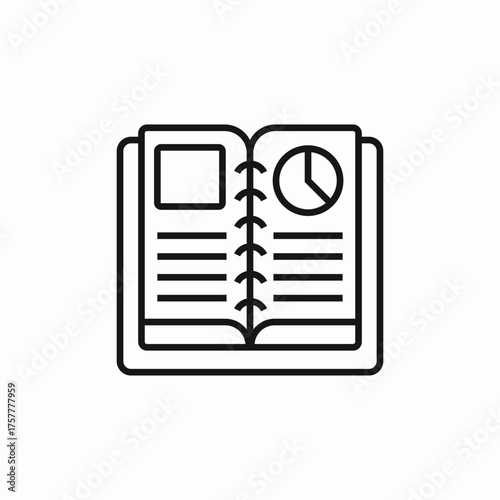 statistics book icon sign vector