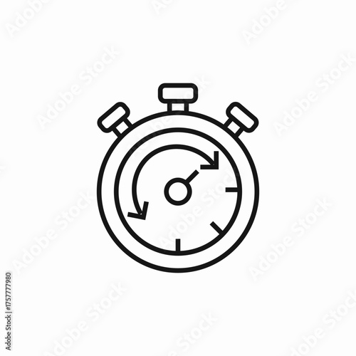 stopwatch timer icon sign vector
