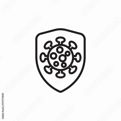 virus protection icon sign vector