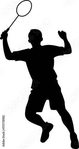 badminton player in a ready pose