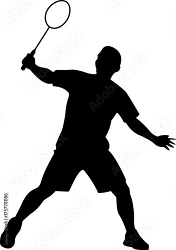 Badminton player vector