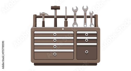 Mechanic's toolbox filled with essential hand tools for repair projects