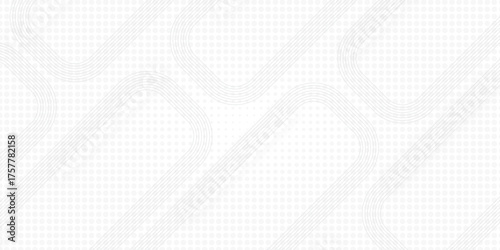 Clean, minimalist white background featuring a repeating pattern of subtle light-grey, rounded parallel lines and a soft halftone dot texture.