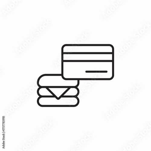 burger payment bank card icon sign vector