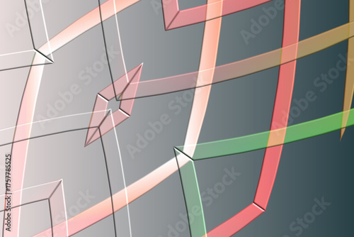 colourful simple and abstract modern  line art	
