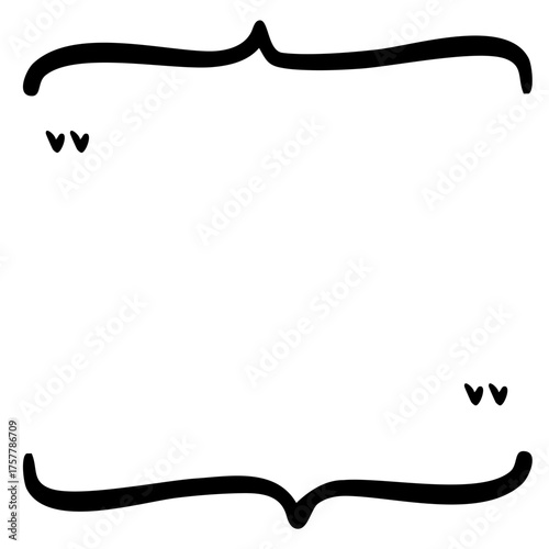 Hand-drawn doodle quote frame. Single sketch outline for  text, messages, or quotes. Vector illustration for posters, notes, banners, and social media designs.