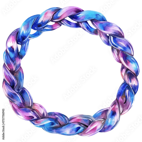 Forearm Chain, watercolor illustration vector, isolated on a white background.