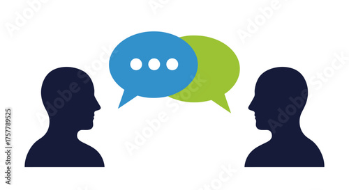 Visualizing the dynamic exchange of ideas and thoughts between two individuals during a conversation