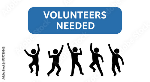 Volunteer recruitment initiative for community engagement and support programs seeking enthusiastic individuals to contribute their time and skills to make a positive impact