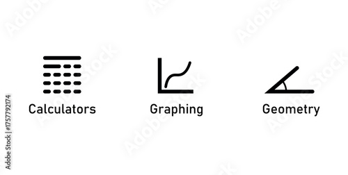 Calculations, Graphing and Geometry Icon for Apps.