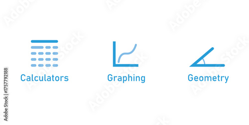 Calculations, Graphing and Geometry Icon for Apps.