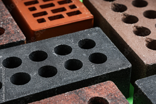 Many different bricks as ba...