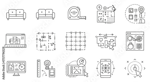 interior design planning visualizing home layouts  furnishing on devices for architects and homeowners digital tools home renovation and decoration.
