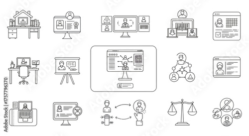 online meeting teams collaborating virtually on projects via digital platform fostering communication ideal for remote work presentations and team management software ads