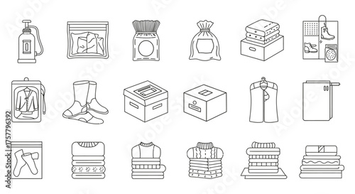 organizing closet storage various items neatly packed vacuum bags boxes and folded clothes ideal for showcasing storage solutions and decluttering.