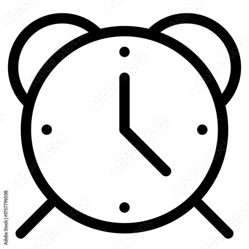 Minimal Alarm Clock Icon
