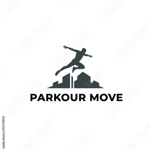 parkour athlete jump action urban young skill city exercise man