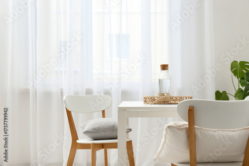 Interior of dining room wit...