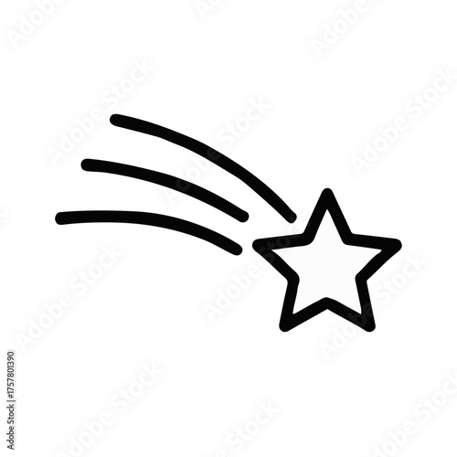 Ilustración del icono vectorial de estrella fugas
