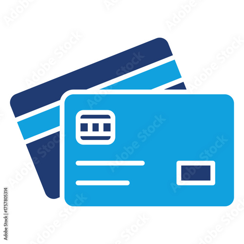 Credit Card Flat Blue Icon