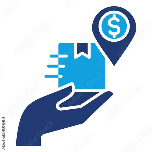 Cod Flat Blue Icon
