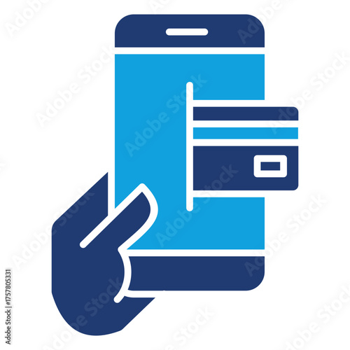 Payment Methods Flat Blue Icon