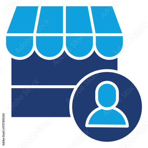 Vendor Flat Blue Icon