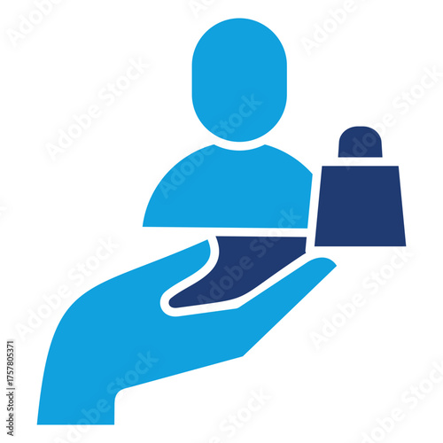 Customer Flat Blue Icon