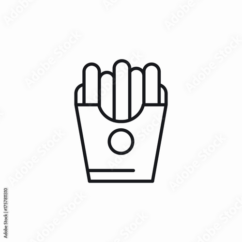 french fries icon sign vector