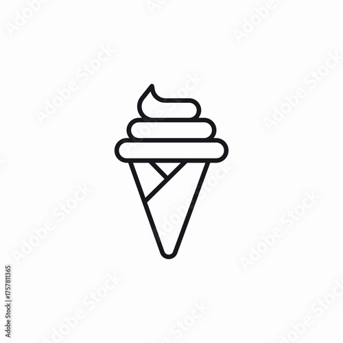 icecream cone icon sign vector