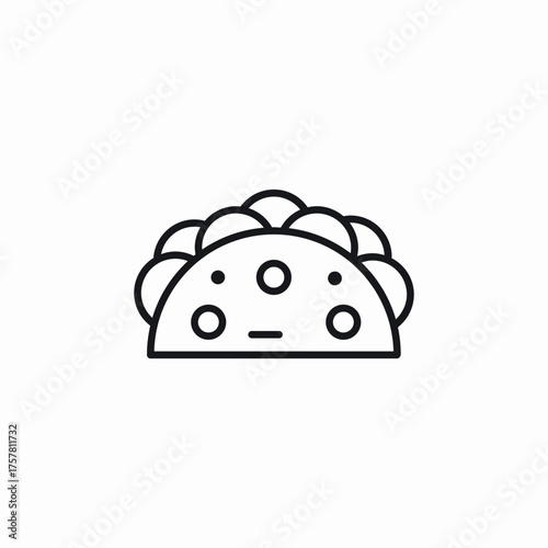 tacos food icon sign vector