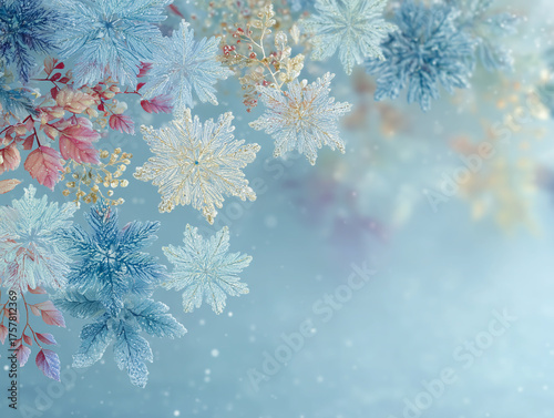 christmas background with snowflakes