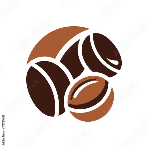 focused on main subject with beans illustration motif minimalistic.