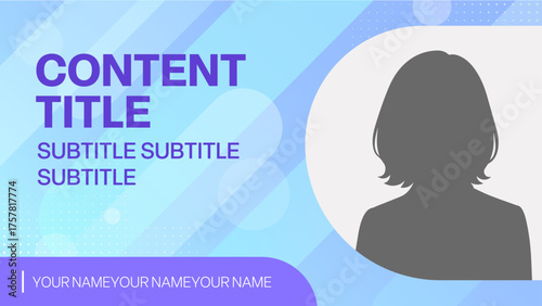 水色と紫のグラデーション抽象背景素材、サムネイルテンプレート、ベクター