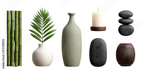 Elegant Collection of Isolated Minimalist Objects on Transparent Background