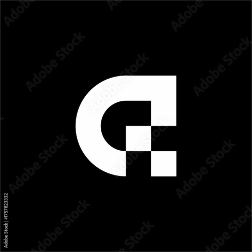 A structural 'a' monogram with pixelated blocks forming its base. It conveys foundational data security, digital structure, and reliable, cutting-edge technology platforms. Ideal for cloud serv