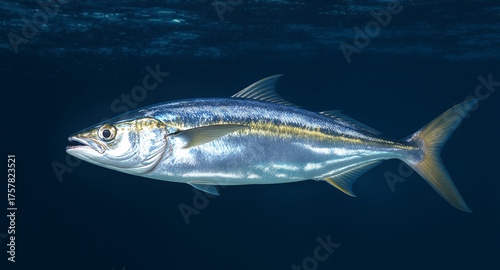 A Shiny Fish Swimming Underwater