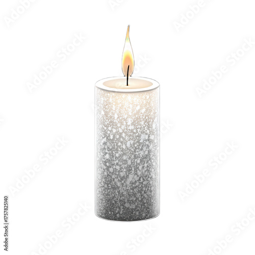 Beautiful candle with transparent background emits warm glow, creating serene atmosphere perfect for relaxation and ambiance