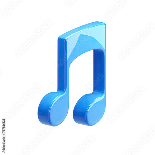 3D rendered musical note