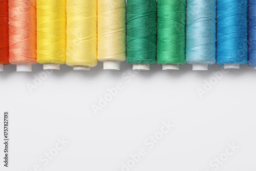 Colorful sewing thread spoo...
