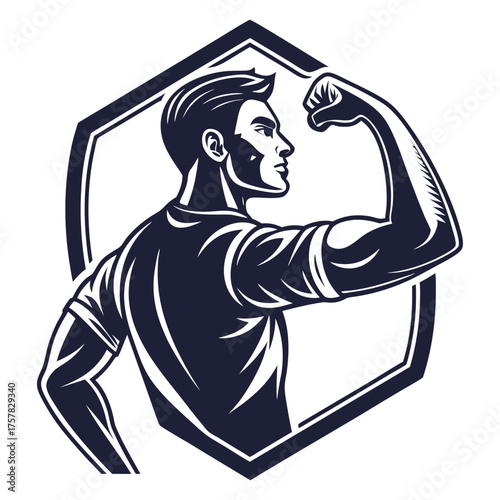 vector illustration of a man with a sword illustration, cartoon, icon, tradesman, sport, retro, worker, artwork