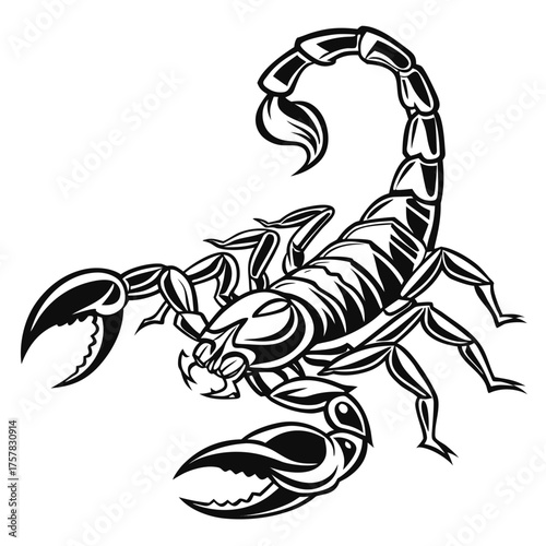black and white scorpion icon, nature, sting, zodiac, vector, tattoo, scorpion, animal, insect, scorpio, claw, danger, tribal, illustration, stinger, wildlife, astrology, silhouette, tail, 