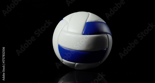 A Textured Volleyball on a Reflective Black Surface Free Download A Textured Volleyball on a Reflective Black Surface - GFXLoad