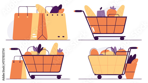 shopping cart icon set shopping, basket, retail, store, purchase, commerce, icons, food, empty, bag, icon, shop, cart, buy, market, sale, object, metal, red, box, symbol, shopping cart, business,