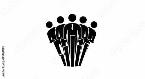 Diverse team of professionals united in a collaborative business effort